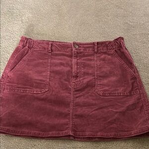 American Eagle Outfitters Burgundy A-Line Cargo Skirt